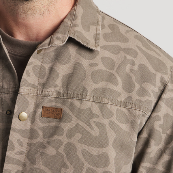 Bishop Rugged Canvas Jacket - Camo - Dark Brown