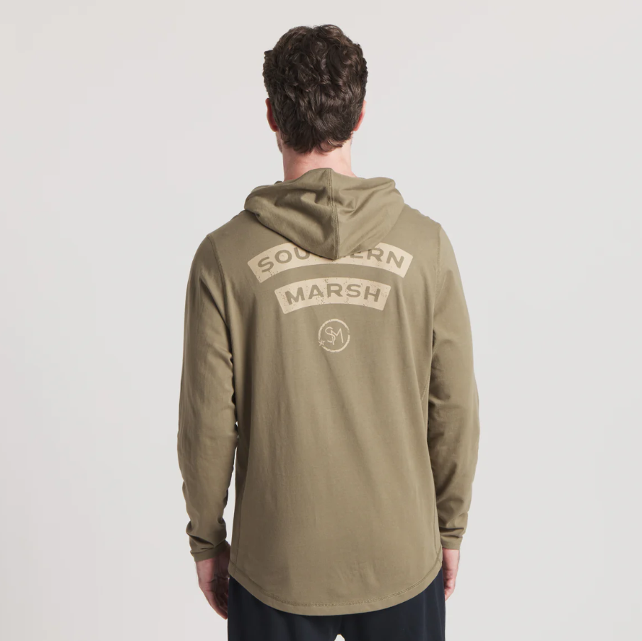 Classic Hoodie Tee - Arched Marsh - Moss Green