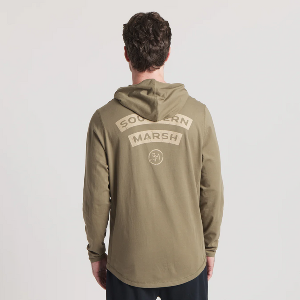 Classic Hoodie Tee - Arched Marsh - Moss Green