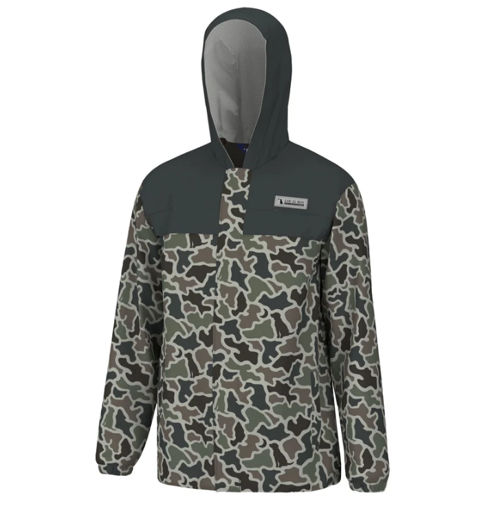 Two Tone Rain Jacket - Dark Slate Dog & Moon Camo