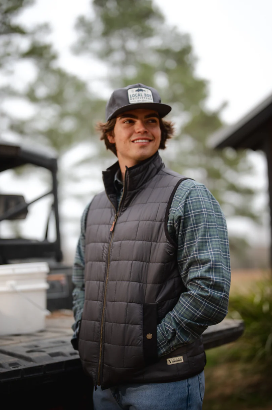 Brick Quilted Vest - Coffee