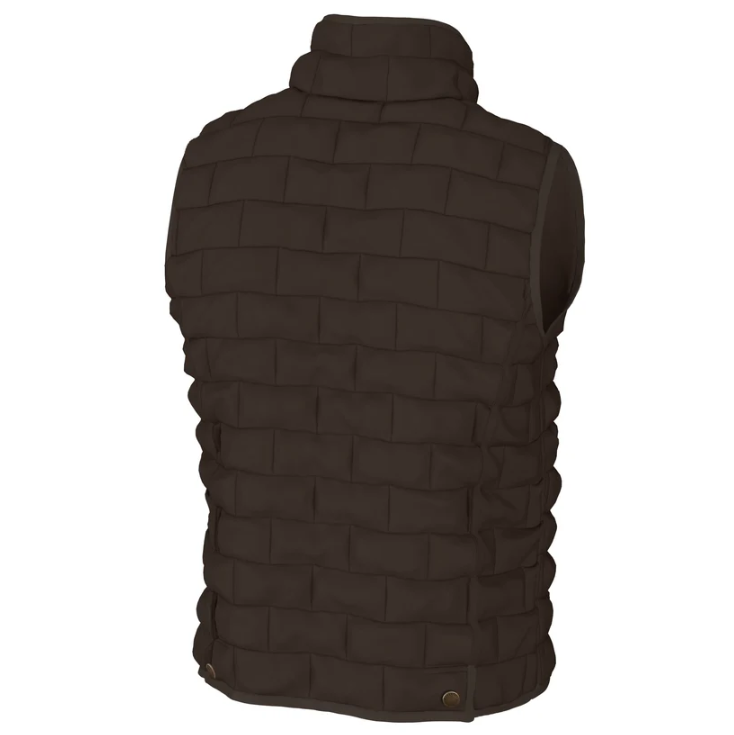 Brick Quilted Vest - Coffee