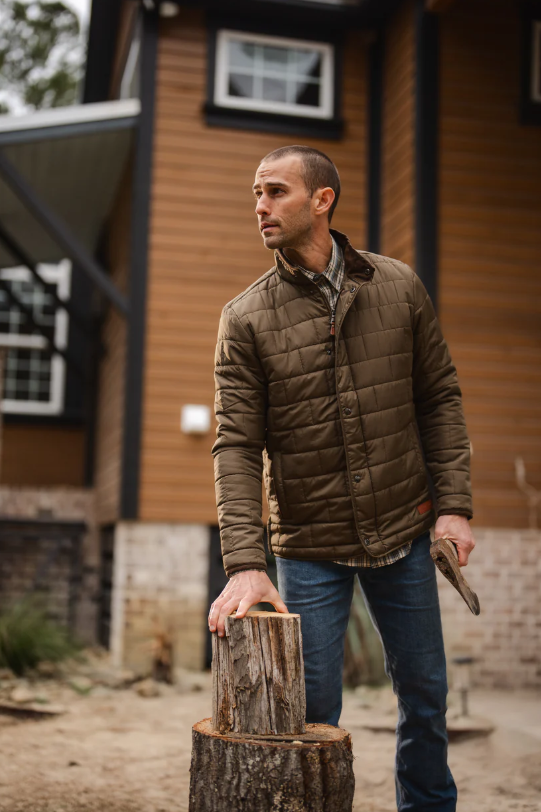 Brick Quilted Jacket - Mocha