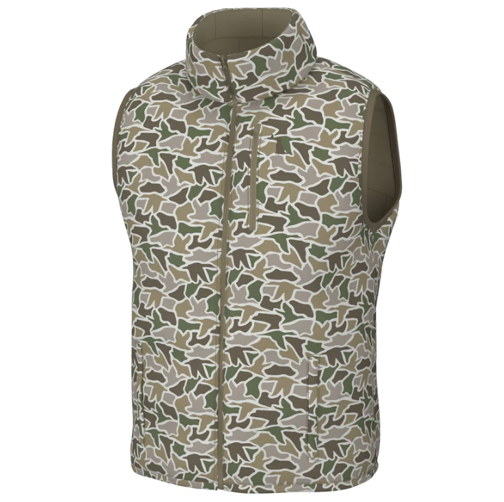 Duck Down Reversible Vest - Duck Camo