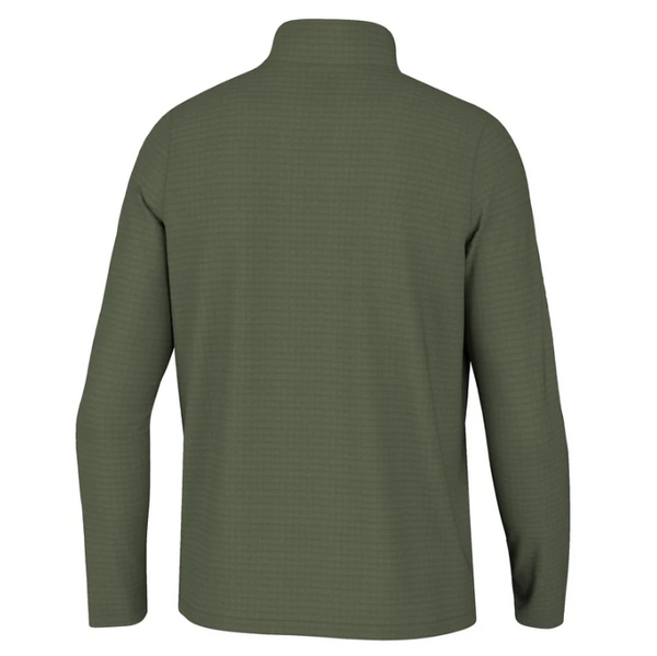 Waffle Half Zip - Olive Green