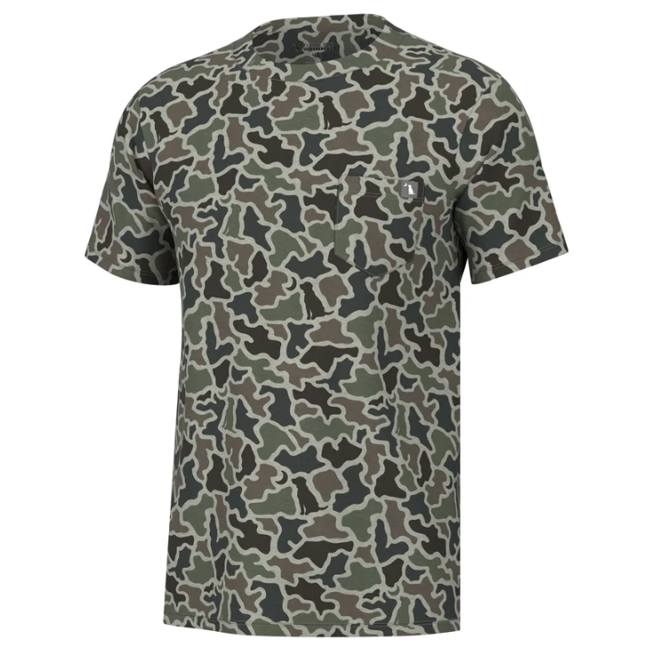 S/S Heather-Blend Crew - Dog & Moon Camo