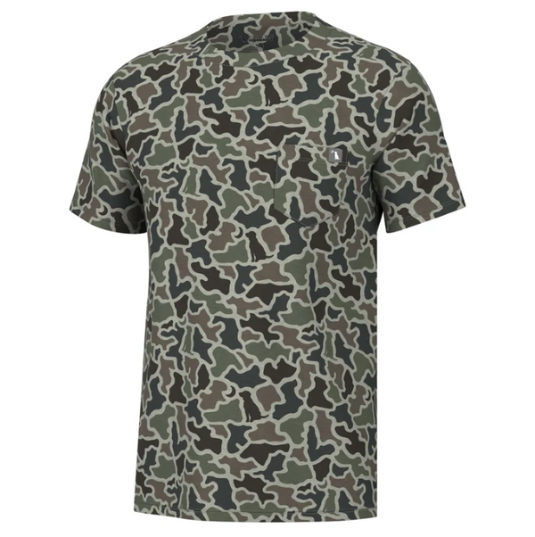 S/S Heather-Blend Crew - Dog & Moon Camo