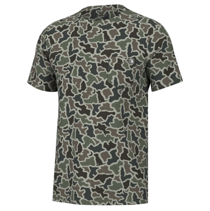S/S Heather-Blend Crew - Dog & Moon Camo
