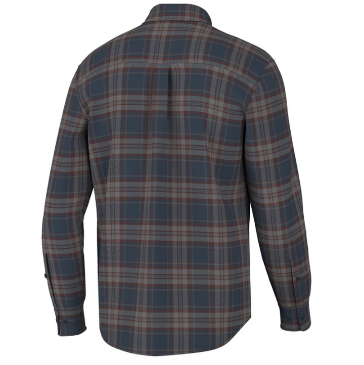 Phelan Stretch Flannel - Navy/Charcoal/Red