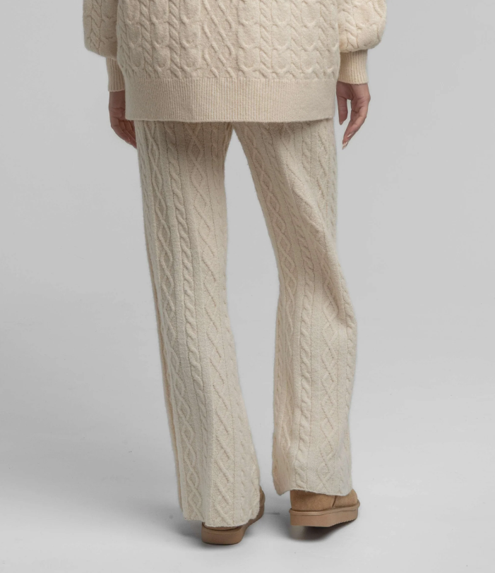 Comfy Cozy Sweater Pants - Parchment