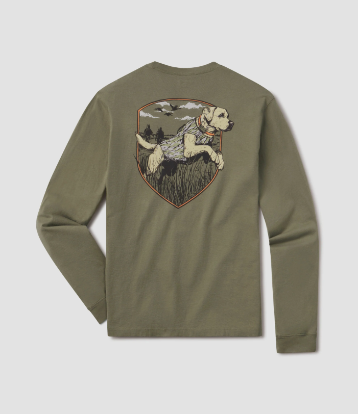 Youth Bayou Retriever Tee - Spanish Moss