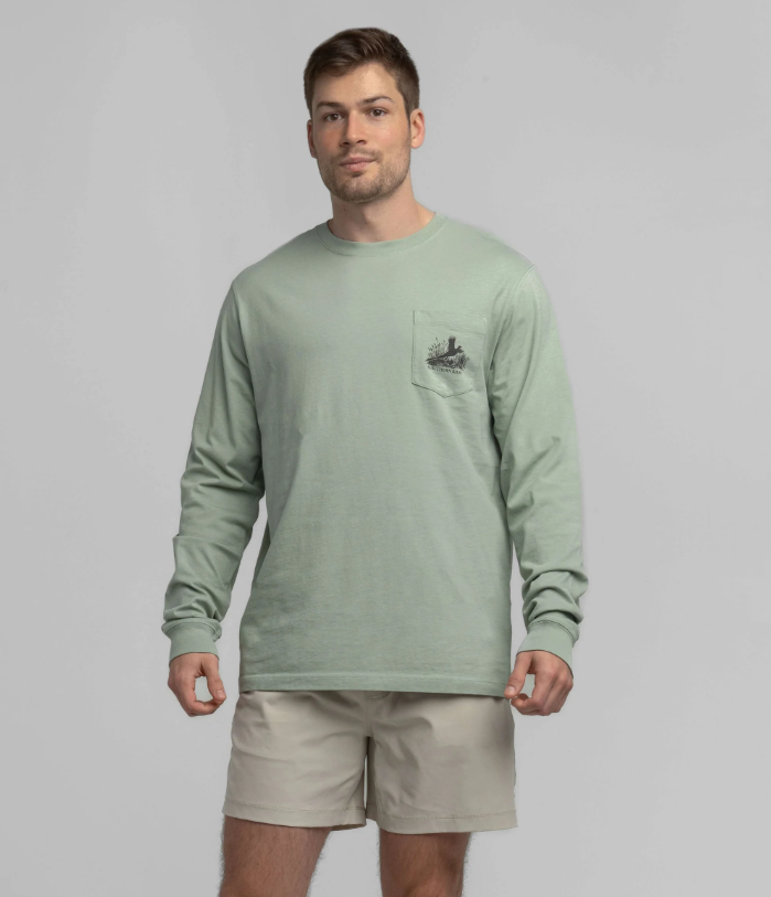 Field And Feathers Tee - Iceberg Green