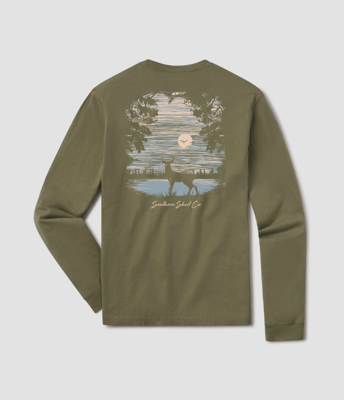 Hunters Haven Tee - Spanish Moss