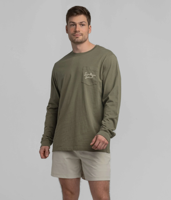 Hunters Haven Tee - Spanish Moss