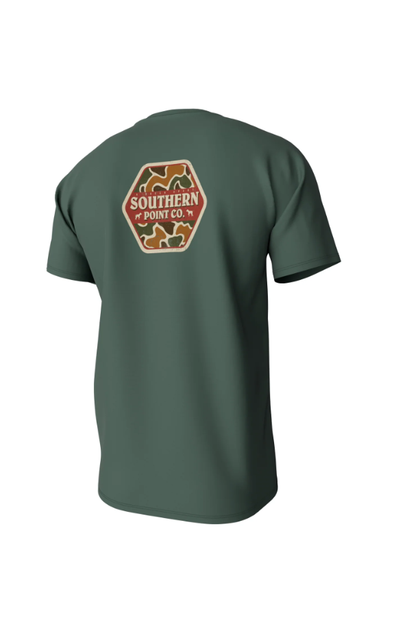 Camo Logo Short Sleeve Pocket Tee - Duck Green