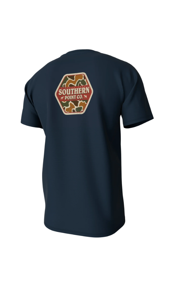 Camo Logo Short Sleeve Pocket Tee - Midnight Navy