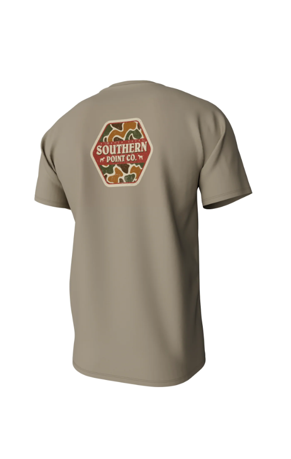 Youth Camo Logo Short Sleeve Pocket Tee - Sandstone