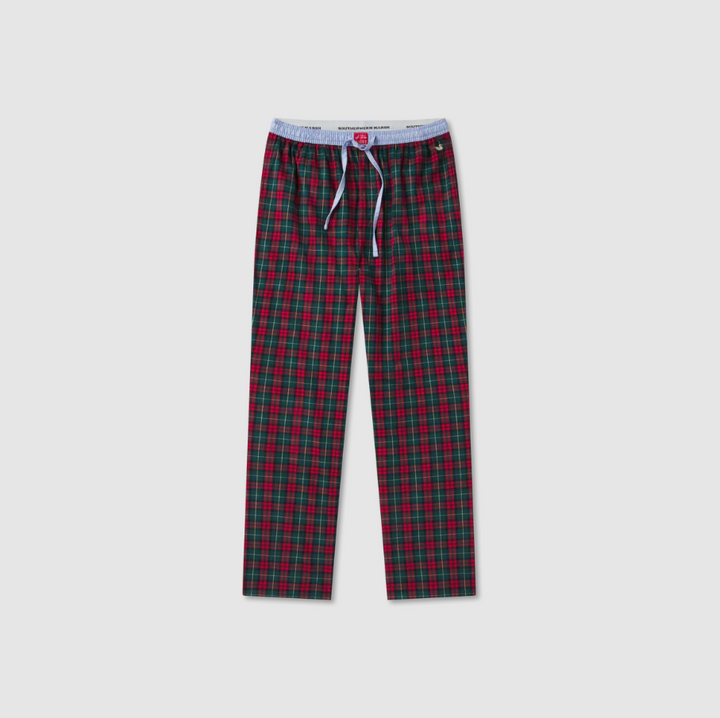 Savannah Tartan Lounge Pant - Red & Green Plaid