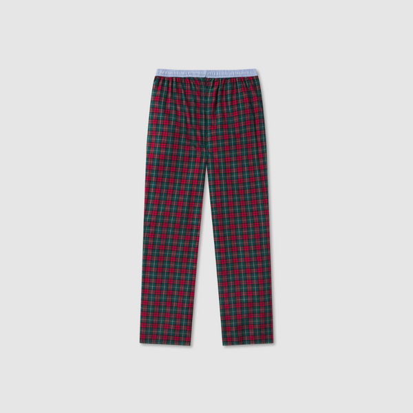 Savannah Tartan Lounge Pant - Red & Green Plaid