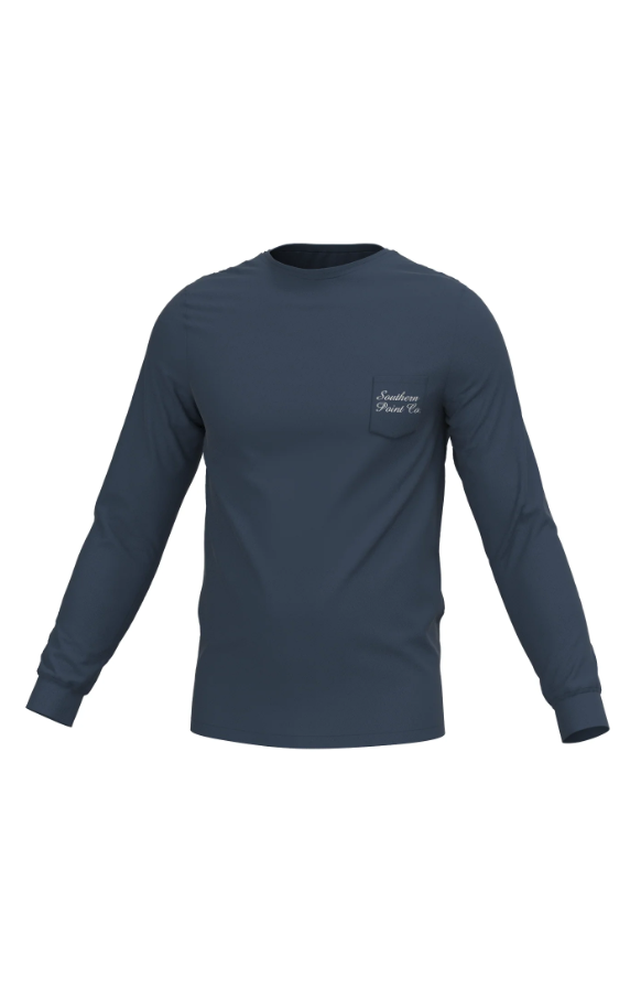 Covey Rise Long Sleeve Pocket Tee - Midnight Navy