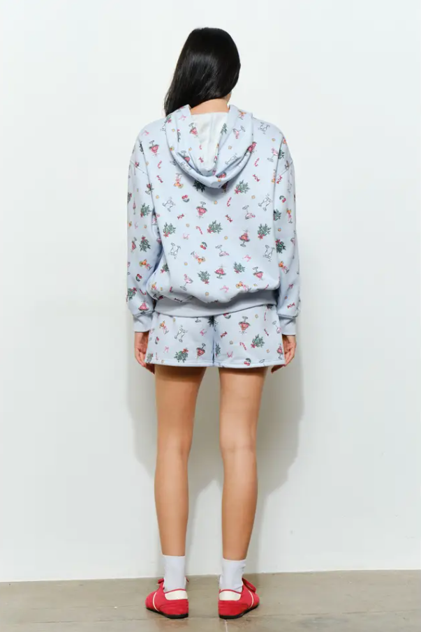 Renne Festive Holiday Lounge Sweater - Blue