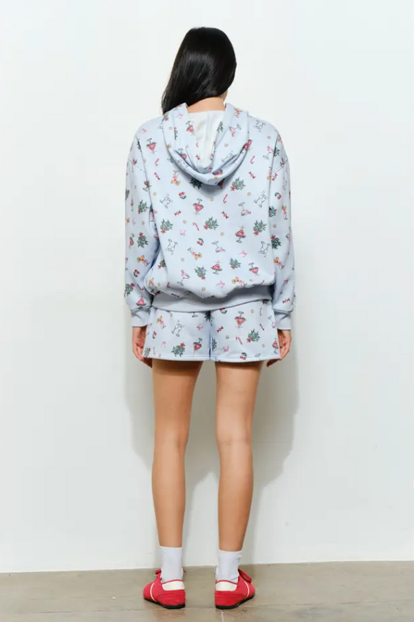 Renne Festive Holiday Lounge Sweater - Blue