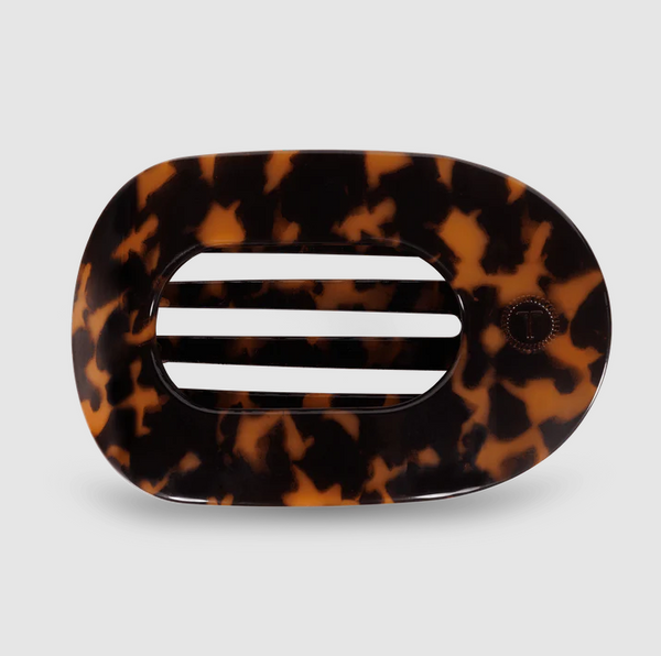 Teleties Flat Round Hair Clip - Tortoise