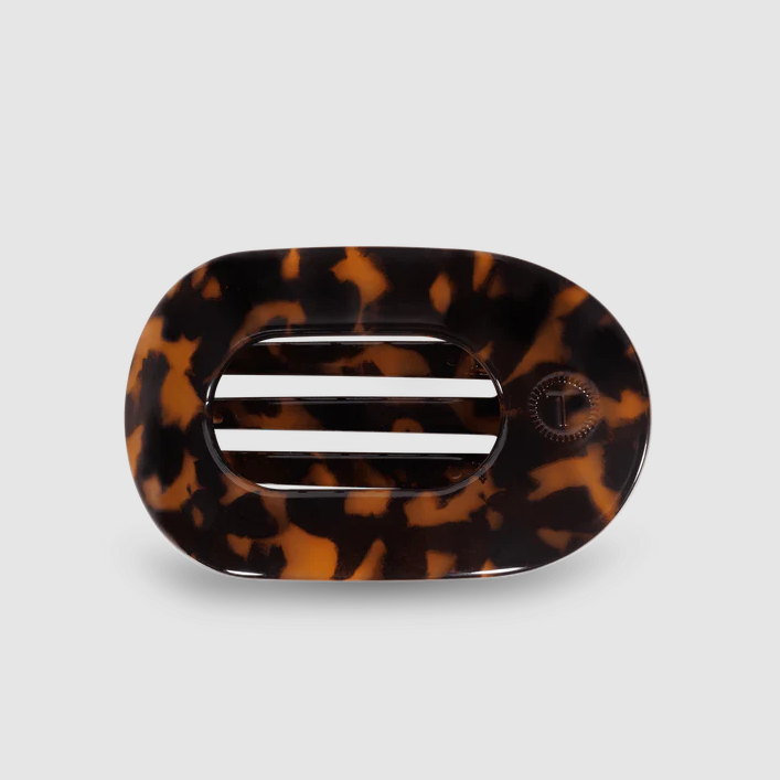 Teleties Flat Round Hair Clip - Tortoise