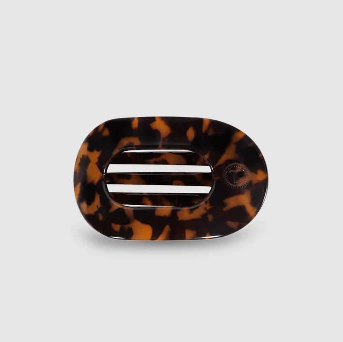 Teleties Flat Round Hair Clip - Tortoise
