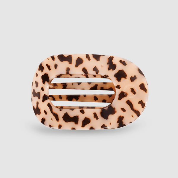 Teleties Flat Round Hair Clip - Blonde Tortoise