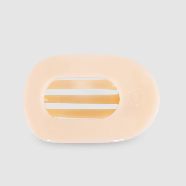 Teleties Flat Round Hair Clip - Almond Beige