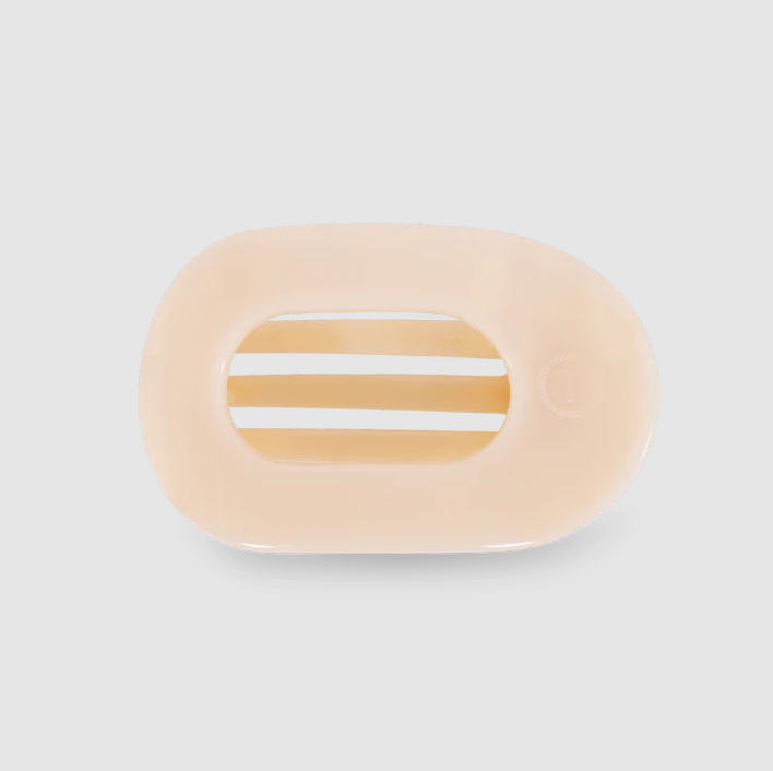 Teleties Flat Round Hair Clip - Almond Beige