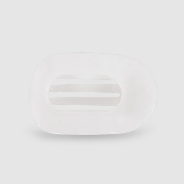 Teleties Flat Round Hair Clip - Coconut White