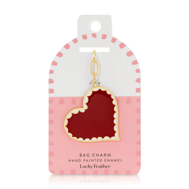 Enamel Bag Charms - Heart