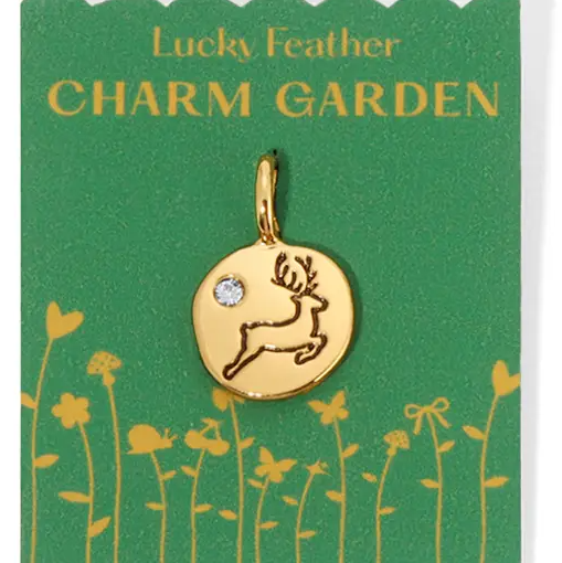 Charm Garden - Spark Charm - Gold Reindeer