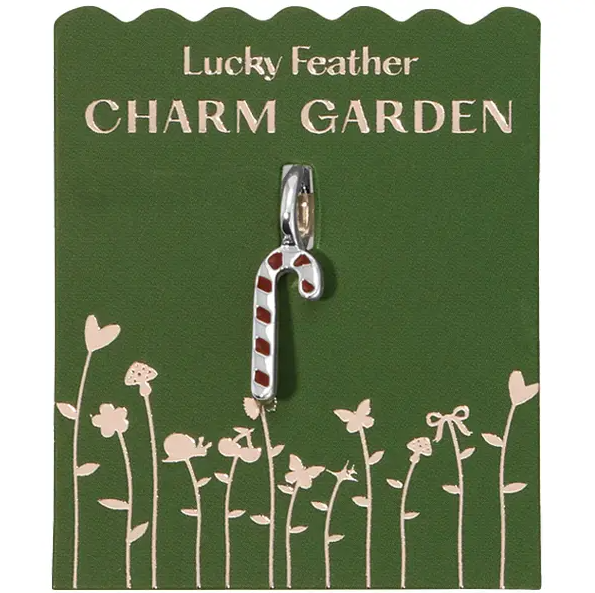 Charm Garden - Spark Charm - Silver Candy Cane