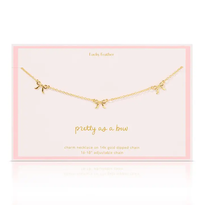 Beautiful Bows - 3 Bow Necklace - Gold