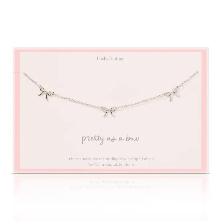 Beautiful Bows - 3 Bow Necklace - Silver