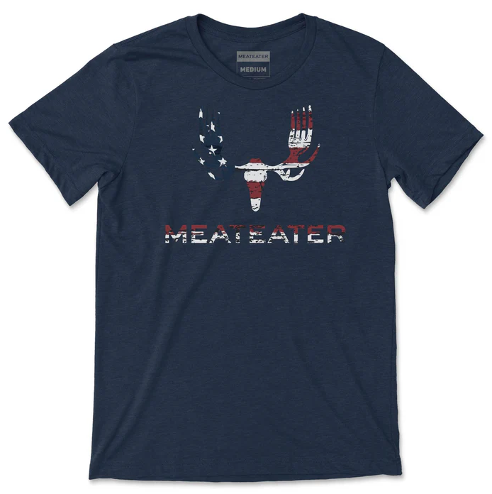 Flag Fill Logo T-Shirt - Midnight Navy