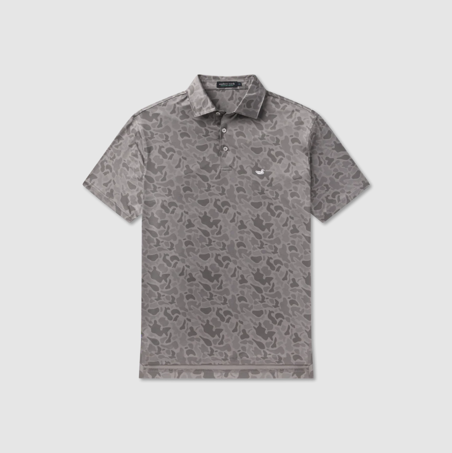 Youth Marsh Performance Polo - Retro Camo - Grey