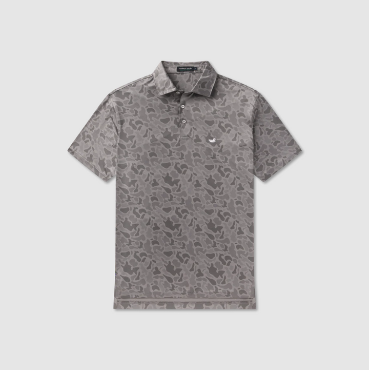 Youth Marsh Performance Polo - Retro Camo - Grey