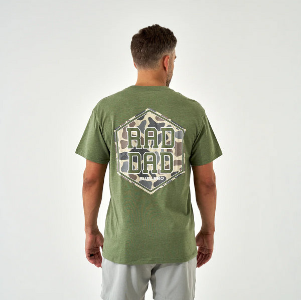 SS Tee - Rad Dad Deer Camo - Heather Olive