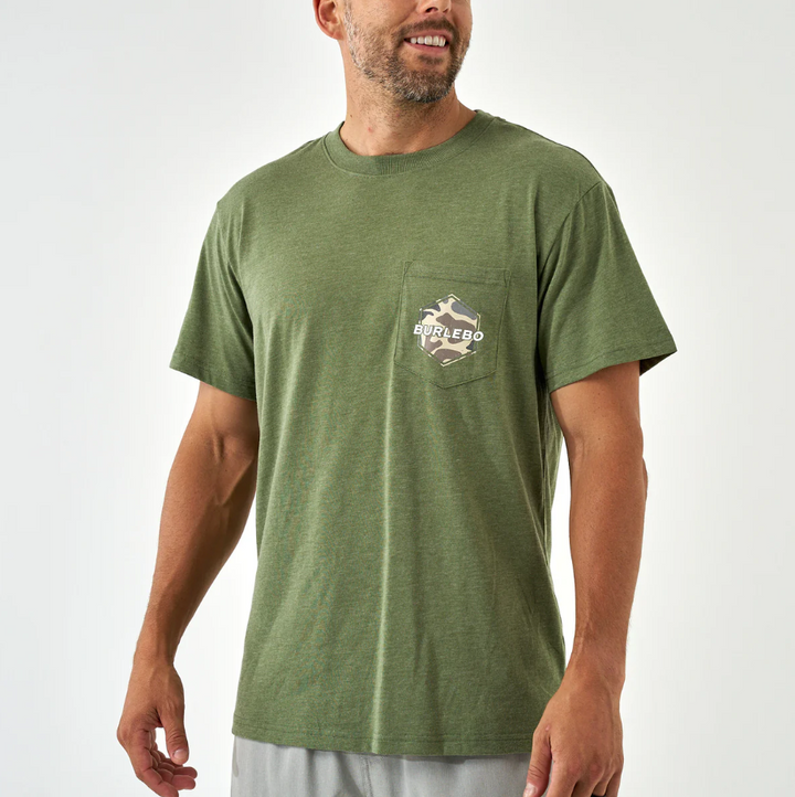 SS Tee - Rad Dad Deer Camo - Heather Olive