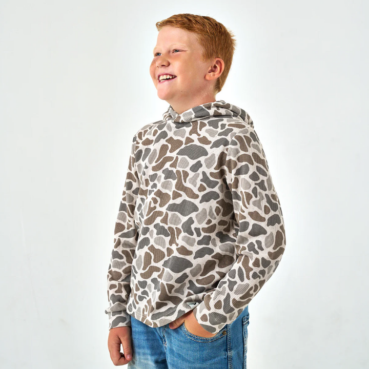 Youth Thermal Hoodie - Classic Deer Camo