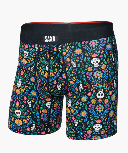 Soft Comfort Boxer Brief 6" - Skull Garden-Multi
