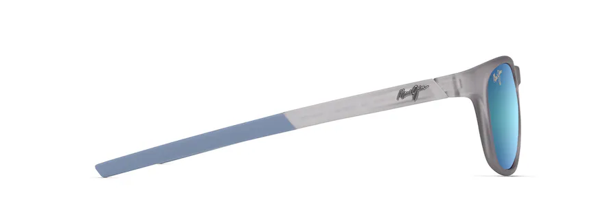 Melemele Matte Transparent Grey w/ Blue Hawaii Lenses