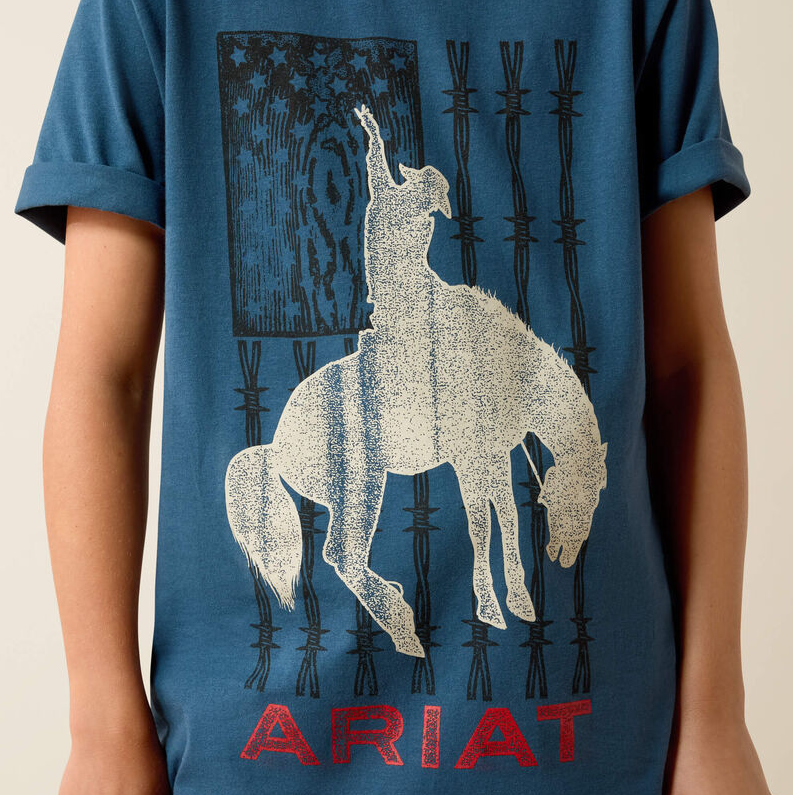 Ariat Flag Bronco T-Shirt - Key Largo