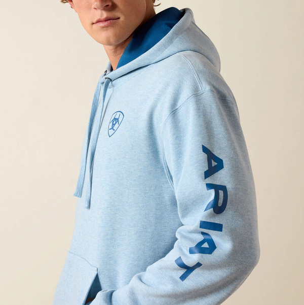 Ariat Logo Hoodie - Baby Blue Heather