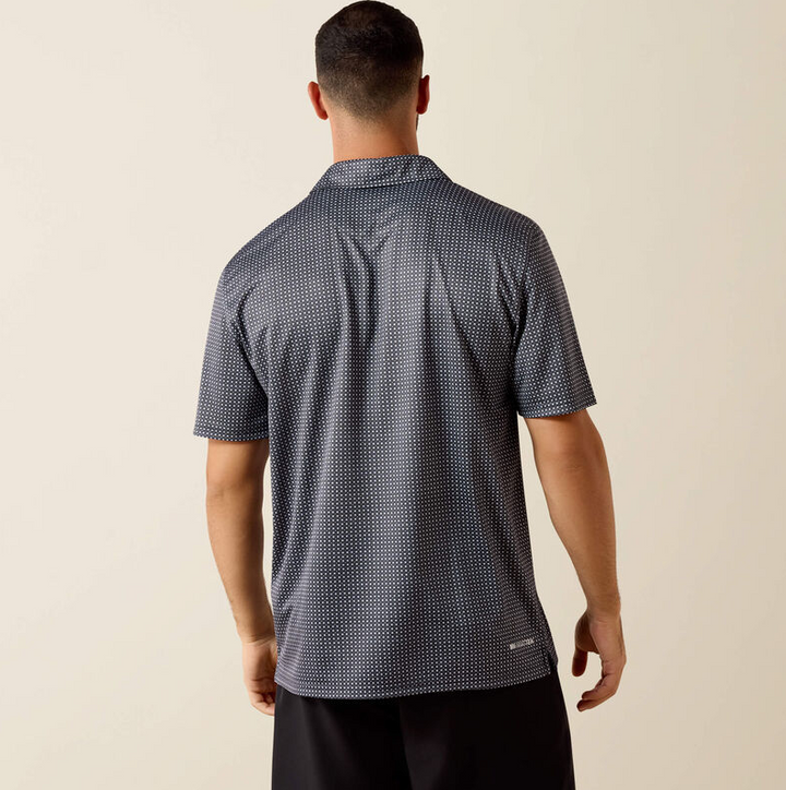 All Over Print Classic Fit Polo - Sky Rocket Pinwheel Geo Print