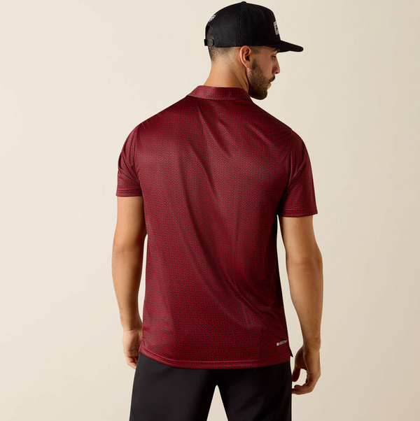 All Over Print Fitted Polo - Chili Pepper Tribe Geo Print